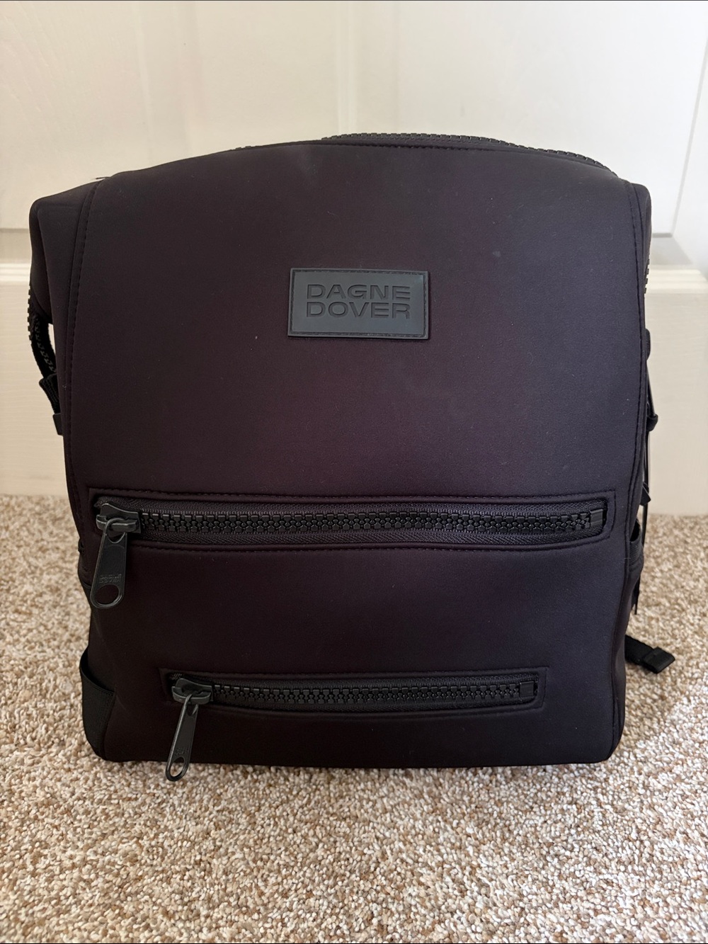 Dagne Dover Black Compact Nylon Diaper Bag
